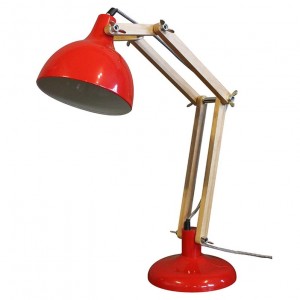 lampe de bureau design rouge